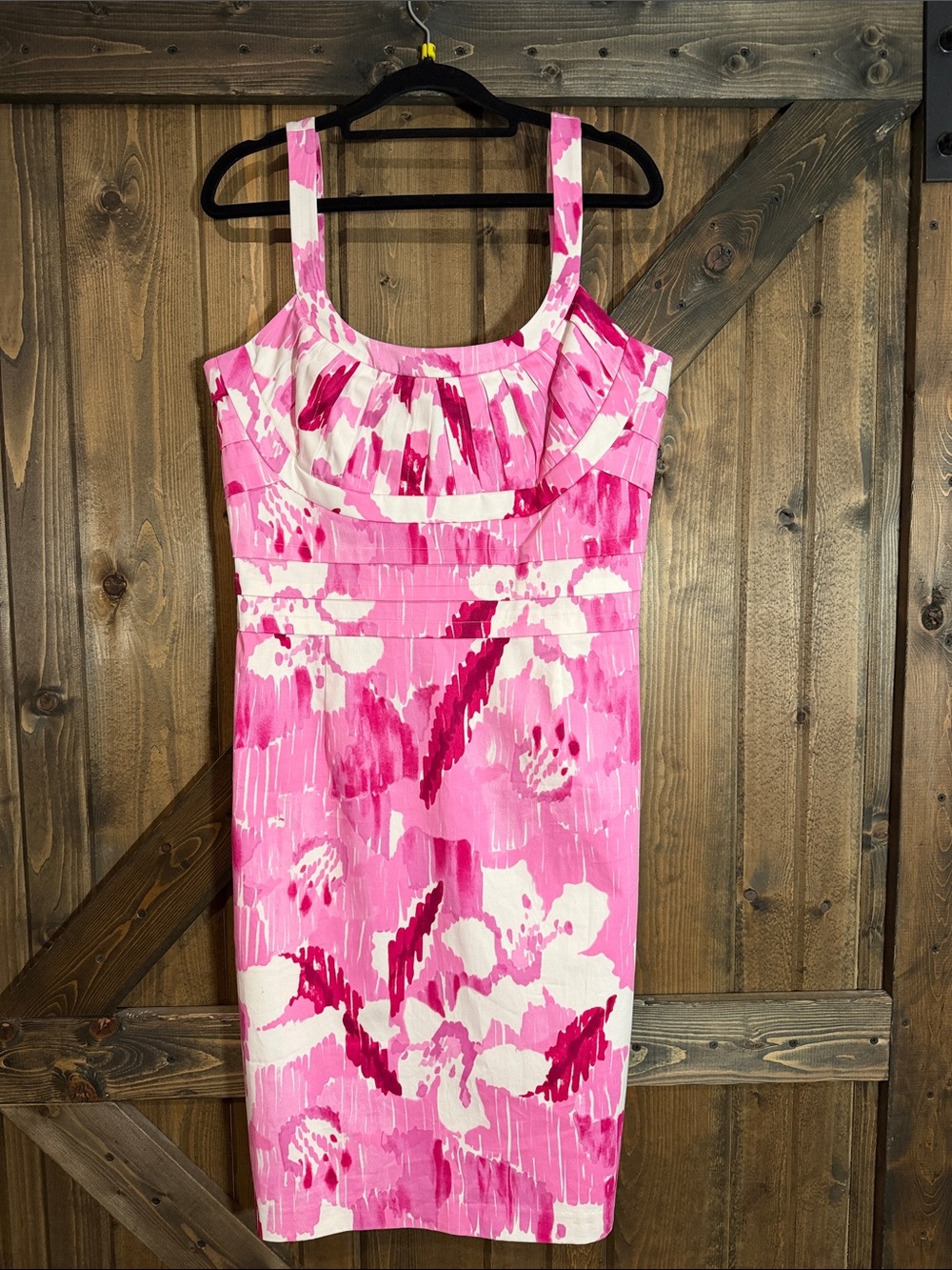 Calvin Klein Pink and White Floral Print Mini Dress